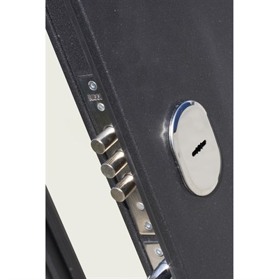 Дверь металлическая Гарда Муар Дуб Сонома/Белый ясень (860мм) левая - фото 59390