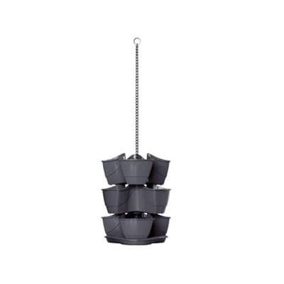 Горшок цветочный COUBI графитовый 29,5см DKN3003-426U - фото 5944