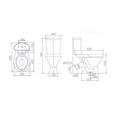 Унитаз-компакт ПРЕМЬЕР (ун, бач, сид, арм) - фото 59535