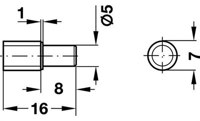 Полкодержатель HAFELE в силиконовой оболочке 7/5мм 281.41.907 - фото 59607