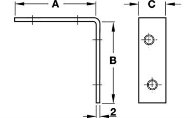 Уголок HAFELE металлический 60*60*18мм 260.28.906 - фото 59650