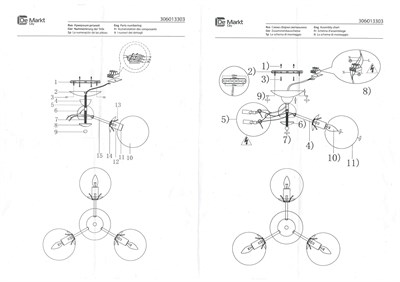 Люстра DE CITY Оливия 3*60W E14 220V 306013303 - фото 60066
