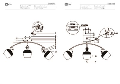 Люстра DE CITY Тетро 3*60W E27 220V 673015903 - фото 60222