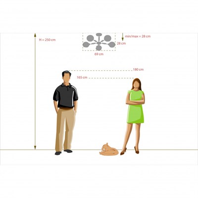 Люстра DE MARKT Гамбург 5*40W E14 220V 605012805 - фото 60314