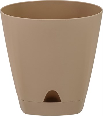 Горшок Amsterdam D200 для цветов с прикорневым поливом 4л Молочный шоколад арт.ING6201МШОК-6 - фото 60547