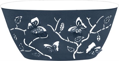 Горшок LUCKY FRIDAY для цветов Boho/BUTTERFLIES 4л 300*150мм овальный, сумрачно-синий LF1015СС-14 - фото 60606