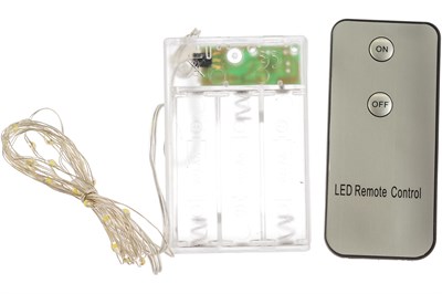 Гирлянда VEGAS эл. Нить 20 холодных LED ламп РОСА с пультом 2м 55105 - фото 61092