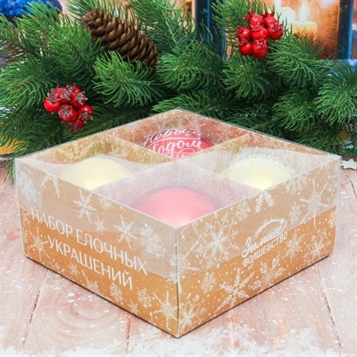Набор из 4 елочных игрушек С Новым Годом! №7 3689868 - фото 61149
