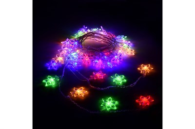 Гирлянда VEGAS эл. Цветочки 80 разноцветных LED ламп, 8 режимов, 10м 220v 55084 - фото 61165