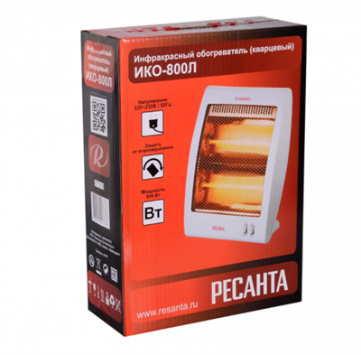 Обогреватель РЕСАНТА инфракрасный ИКО-800Л кварцевый 67/5/9 - фото 61293