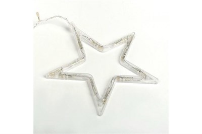 Бахрома Decor Звезды IP20, Ш:2,4м, В:0,9м, Н.С. LED-138-220V, 8 режимов, Т/белый 2361702 - фото 61348
