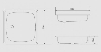 Поддон САНТЕХПРОМ душевой Классик рельефный 800*800мм - фото 61992