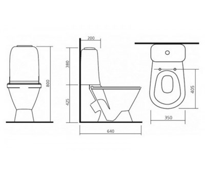 Унитаз-компакт Самарский Комфорт белый - фото 62073