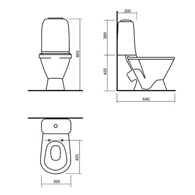 Унитаз-компакт Самарский эконом - фото 62075
