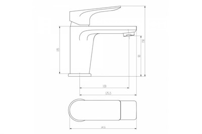 Смеситель VODA Surface для раковины без дон/кл. SF 26 - фото 62201