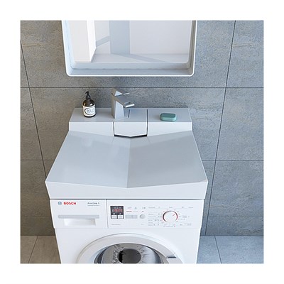 Умывальник мебельный ONYX 60 над стиральной машиной - фото 62295