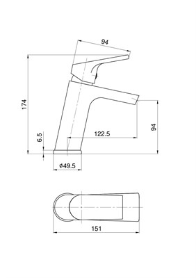 Смеситель Ontario для раковины ON 26 - фото 62510