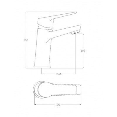 Смеситель MURANO для раковины MR 26 - фото 62543