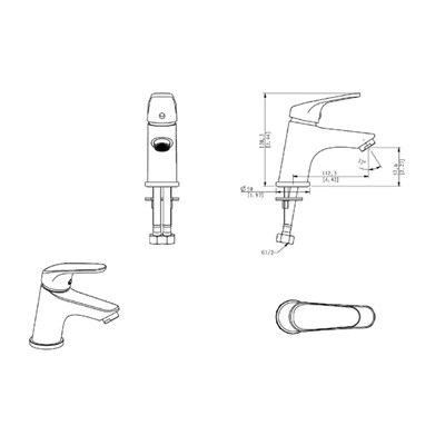 Смеситель Palermo для раковины PE 26 - фото 62556