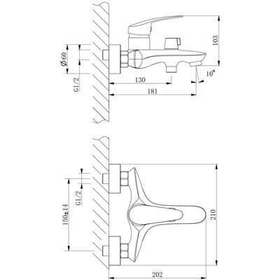 Смеситель Нептун 336 ВДС короткий - фото 62578