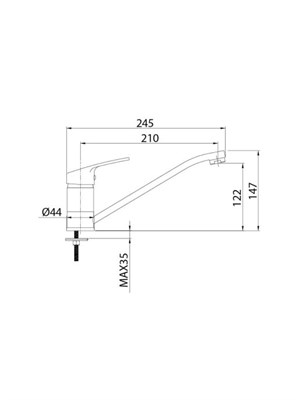Смеситель MEAL для кухни Milardo M06SB00M05 - фото 62673
