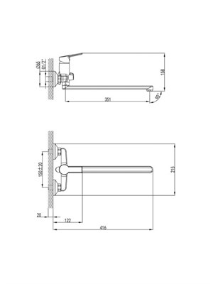 Смеситель STRIPE для ванны с длинным изливом Milardo STRSB02M10 - фото 62711