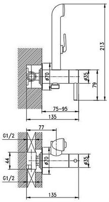 Смеситель MILARDO встраиваемый с гигиен. душем 001SBR0M08 - фото 62771