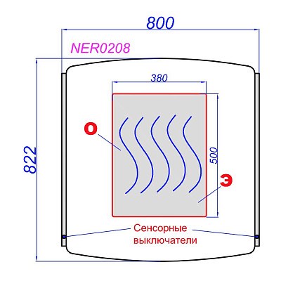 Зеркало для ванной комнаты AQWELLA Neringa 80 белый NER0208 - фото 62821