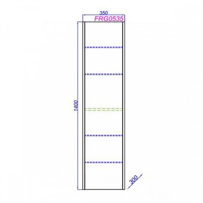 Пенал AQWELLA для ванной комнаты Fargo подвесной дуб балтийский FRG0535DB - фото 62828