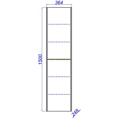Пенал AQWELLA для ванной комнаты Mobi белый MOB0535W/MOB0735W - фото 62830