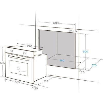 Духовка встраиваемая MIDEA MO23000 GW - фото 62906