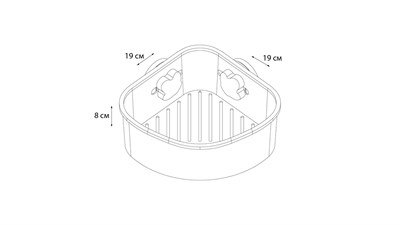 Полка FIXSEN угловая одноэтажная GR-3308 - фото 63082