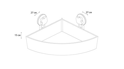 Полка FIXSEN угловая одноэтажная GR-7086 - фото 63083