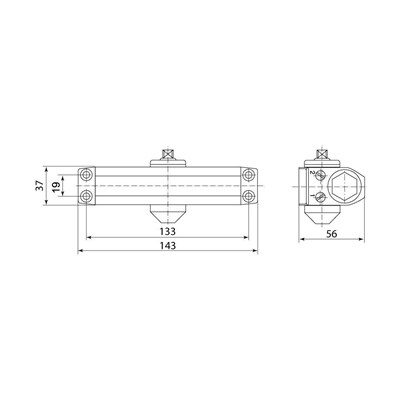 Доводчик ФЗ (15-25кг) белый - фото 63106