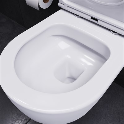 Унитаз AM.PM подвесной Sirius безободковый с сиденьем микролифт DX86C1700SC - фото 63256