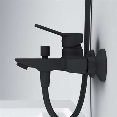 Смеситель AM.PM X-Joy для ванны и душа, черный F85A10022 - фото 63261
