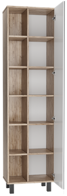 Пенал напольный 50 Craft без ящика с зеркалом DCr2217P - фото 63423