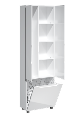 Пенал напольный Optima 60 с корзиной для белья DO1908P - фото 63426