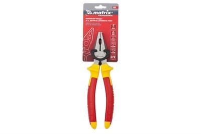 Плоскогубцы MATRIX PROFESSIONAL комбинированные, Insulated, 200мм, двухкомпонентные рукоятки 16905 - фото 6412