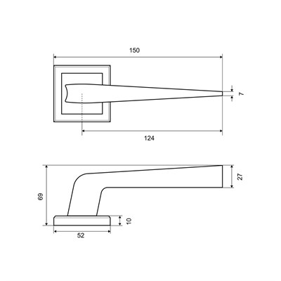 Ручка дверная ФЗ A 210 BB - фото 64342