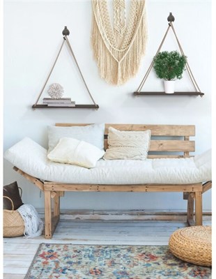 Полки QWERTY на канатах Budva, 43*13* толщинм 1 см 2шт 72036 - фото 64479