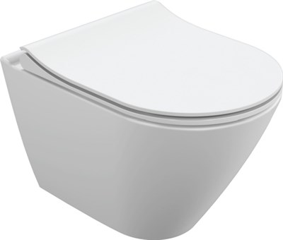 Унитаз подвесной CITY OVAL Clean on белый с крышкой дюропласт микролифт - фото 64527