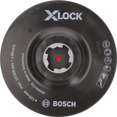 Тарелка BOSCH опорная на липучке X-LOCK 125мм 2608601722 - фото 64693