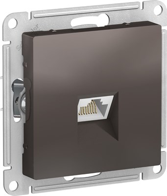 Розетка AtlasDesign комп. RJ45 кат. 5Е,механиз мокко ATN000683 - фото 64910