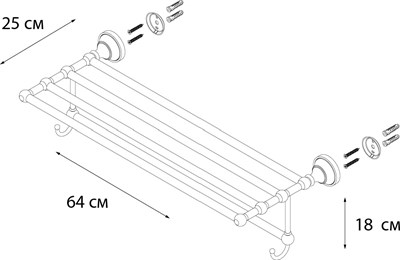 Полка для полотенец Bogema FX-78515 - фото 64913