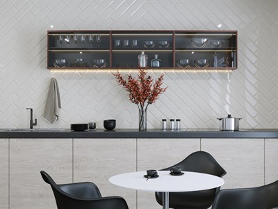 Плитка GOLDEN TILE облицовочная THE WALL 100*300 белый 6L0051 - фото 64938