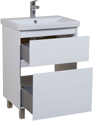 Тумба для ванной комнаты ELIT 60 с умывальником белый - фото 65003