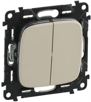 Переключатель LEGRAND DIY VALENA Allure 2х-клав. слоновая кость 752808 - фото 65022