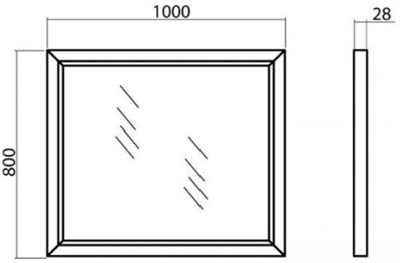 Зеркало для ванной комнаты Беатриче 100 белая/золото - фото 65025