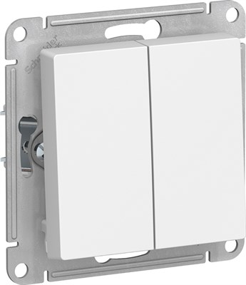 Выключатель AtlasDesign 2-кл. сх5, 10АХ, механизм белый ATN000151 - фото 65099